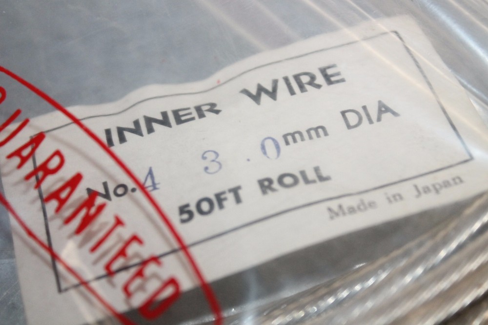 NOS Cherry 3mm Motorcycle Universal Inner Wire Brake Cable 50ft Soft Roll