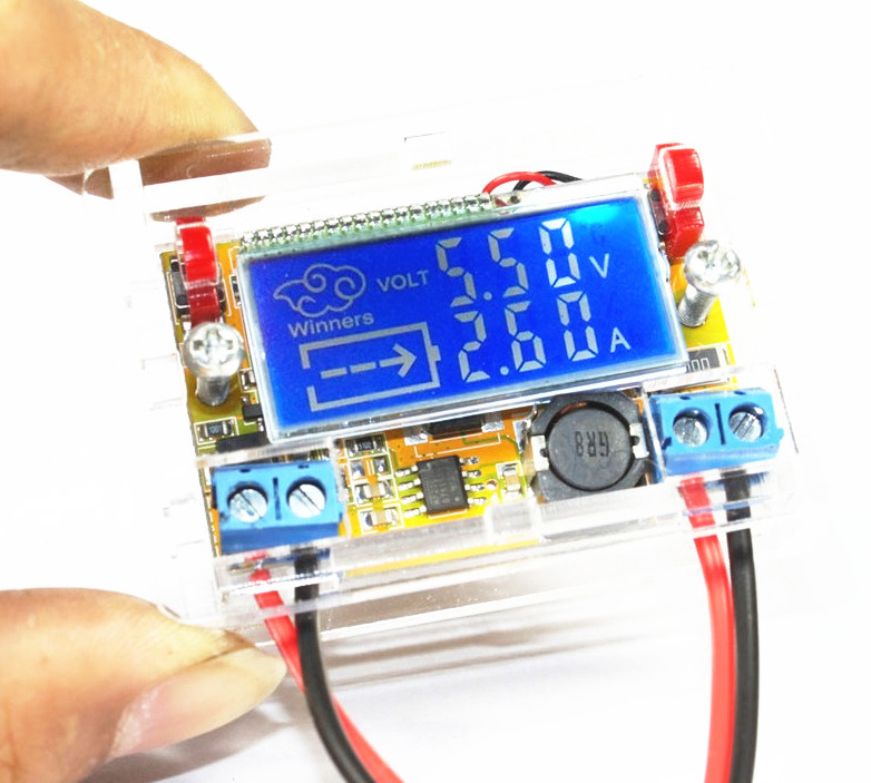 DC-DC Adjustable Step-down Power Supply Module Voltage Current LCD Display Shell