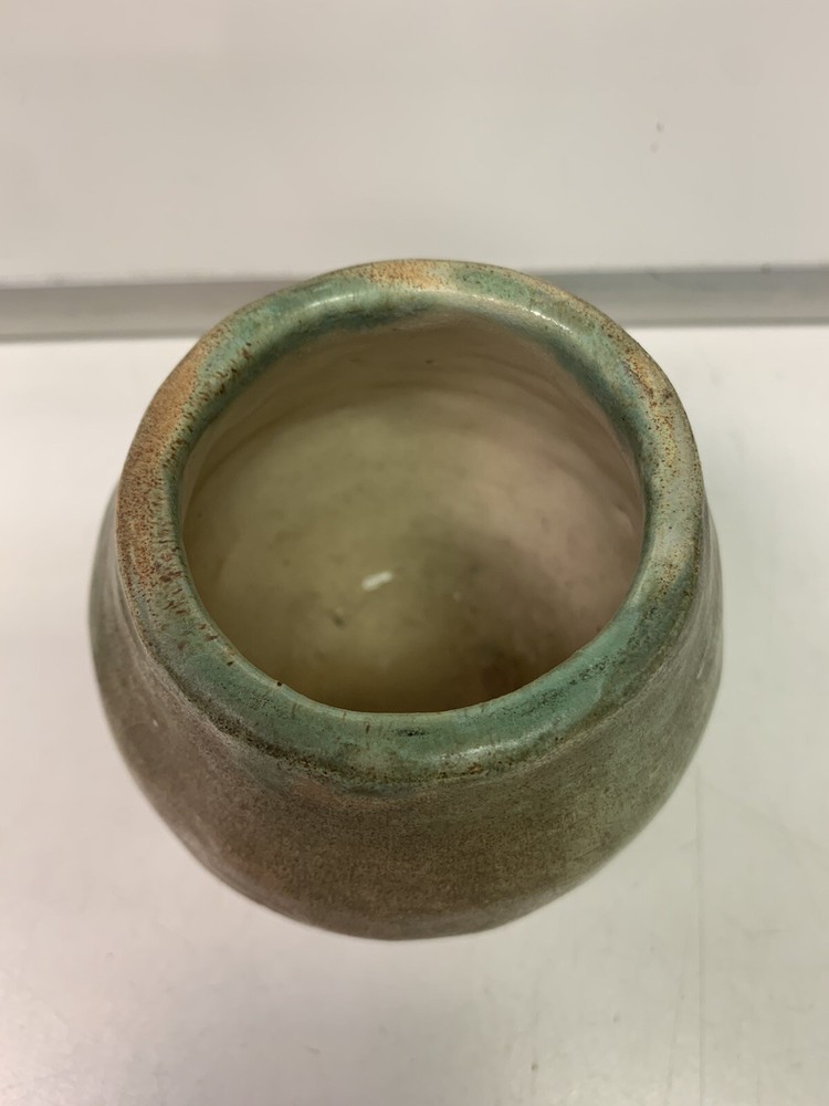 Vintage Handmade Stoneware Pot with Lid