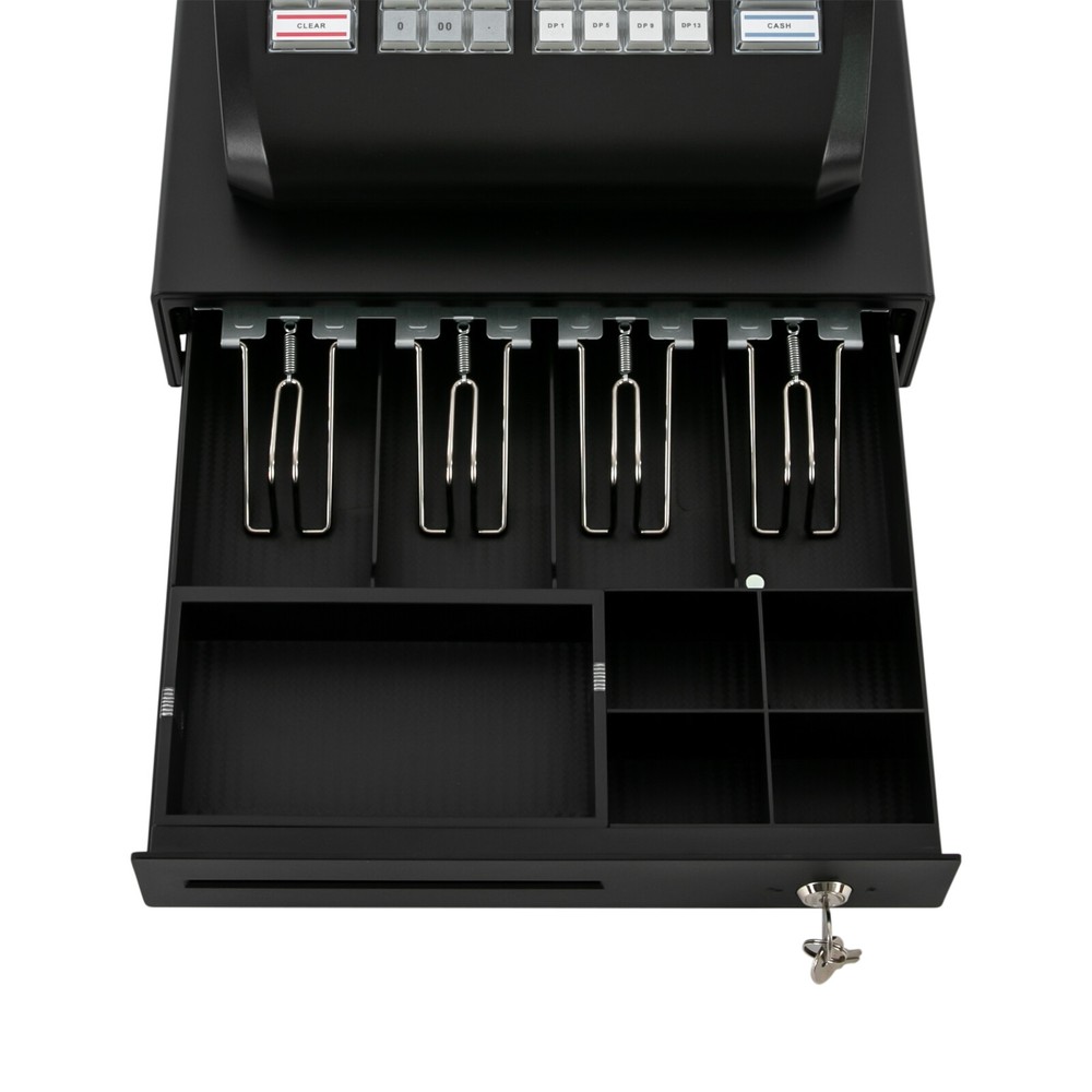 Electronic Cash Register with LED Display, 47 Keys & Secure Drawer