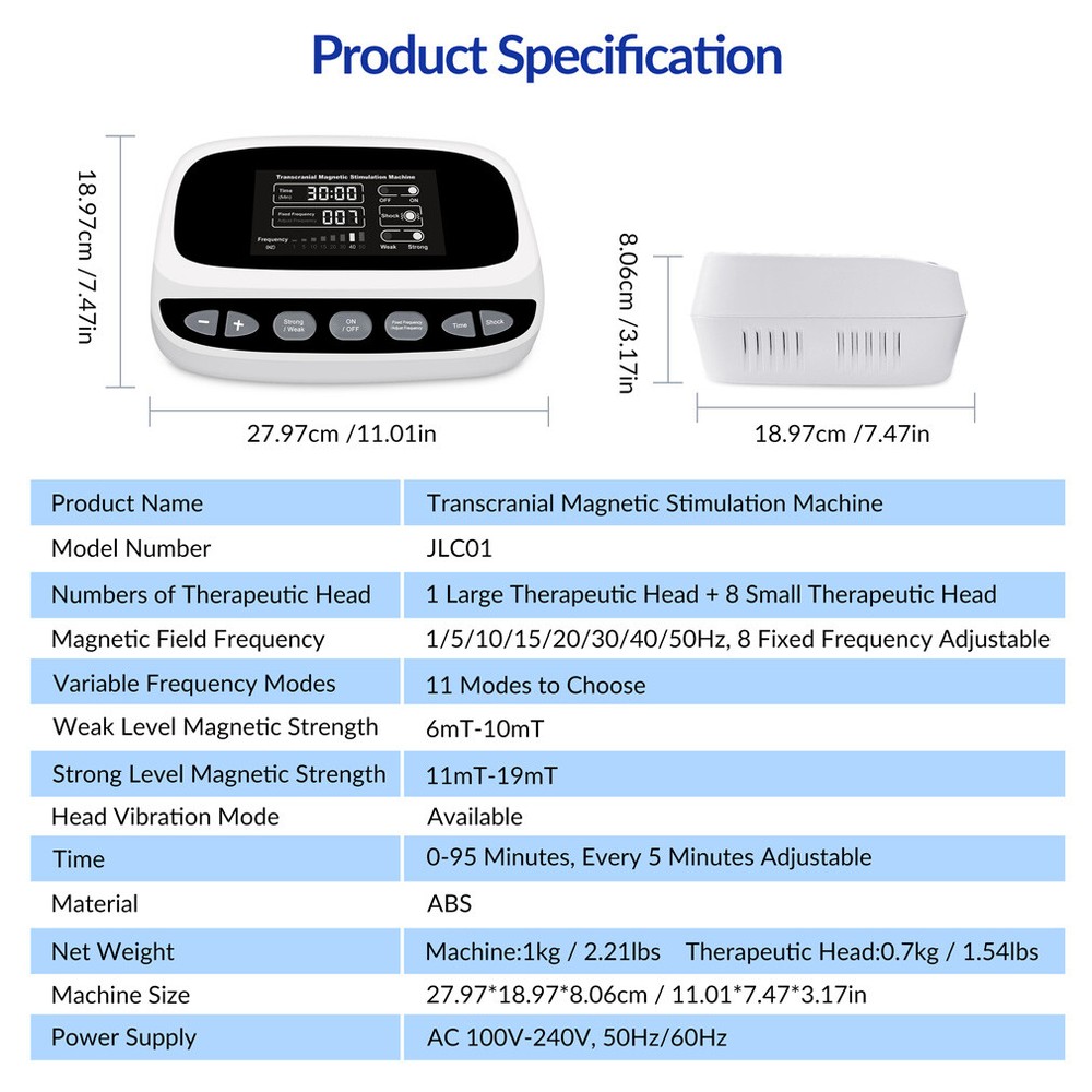 rTMS Magnetic Pulse Therapy Machine for Stroke Depression, Anxiety, OCD Support