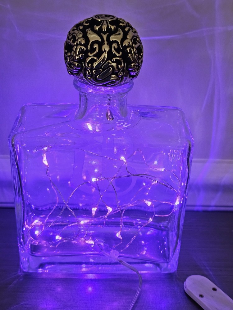 Deleon Platinum Tequila Bottle Repurposed, Lighted Bar Decor
