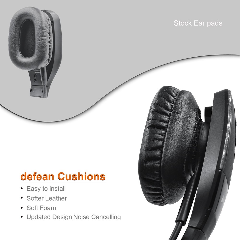 B450-XT Mod Kit Ear Pads + Mic Foam - defean Replacement Protein leather