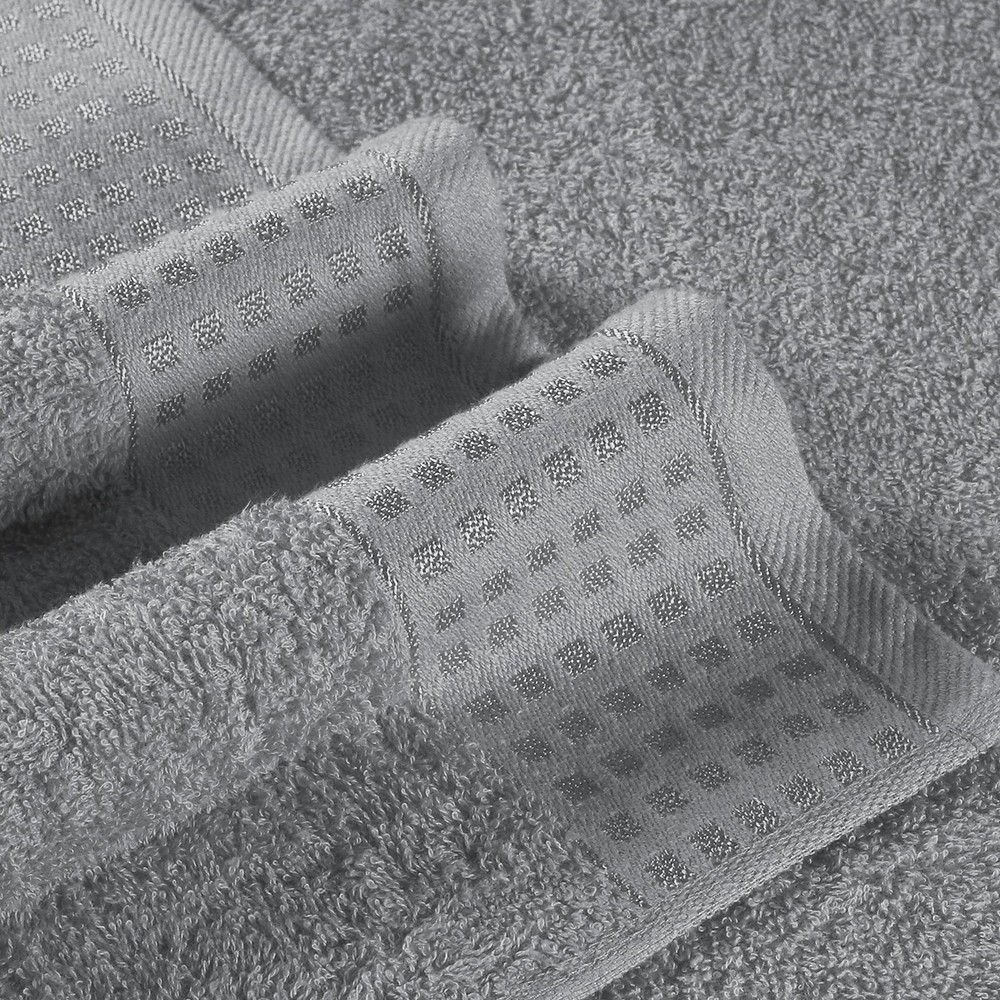 GLAMBURG 100% Cotton 2 Pack Oversized Bath 2 Towel, Light Grey