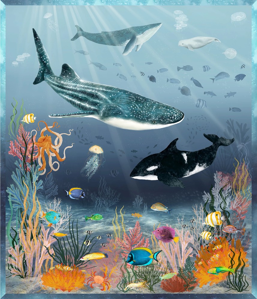 WINDHAM - Deep Blue by Katherine Quinn - Panel - Beyond the Reef - PL1410