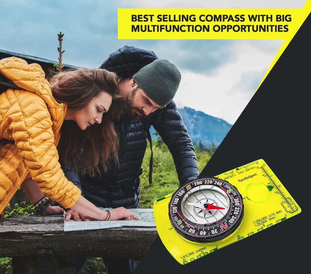 Orienteering Compass Hiking Backpacking Compass Advanced Scout Compass for ...