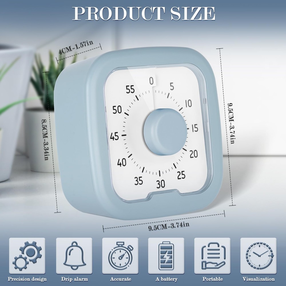 Visual Timer, 60 Minute Countdown Timer for Adults, Pomodoro Timer for Classr...