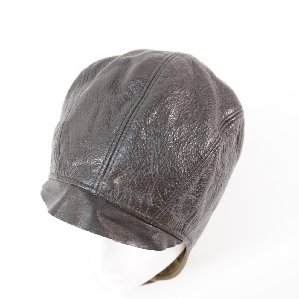 WW2 WWII aviator plane pilot leather helmet