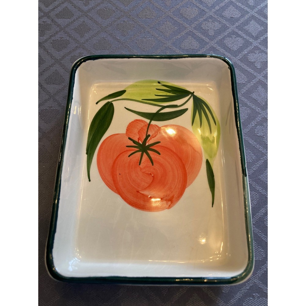 Hand Painted Ceramic Baking Dish Tomato Design