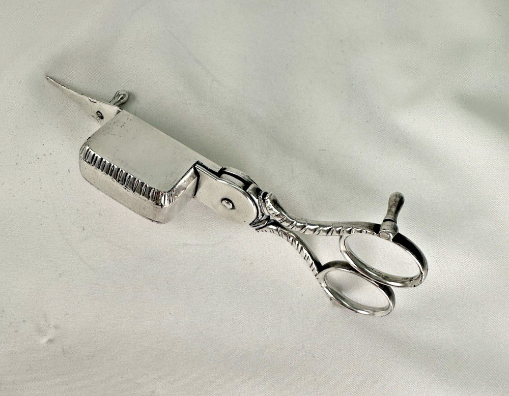 Vintage Silverplate Candle Scissors
