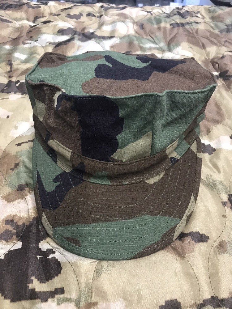 USMC Woodland 8 Point Patrol Cap New Medium