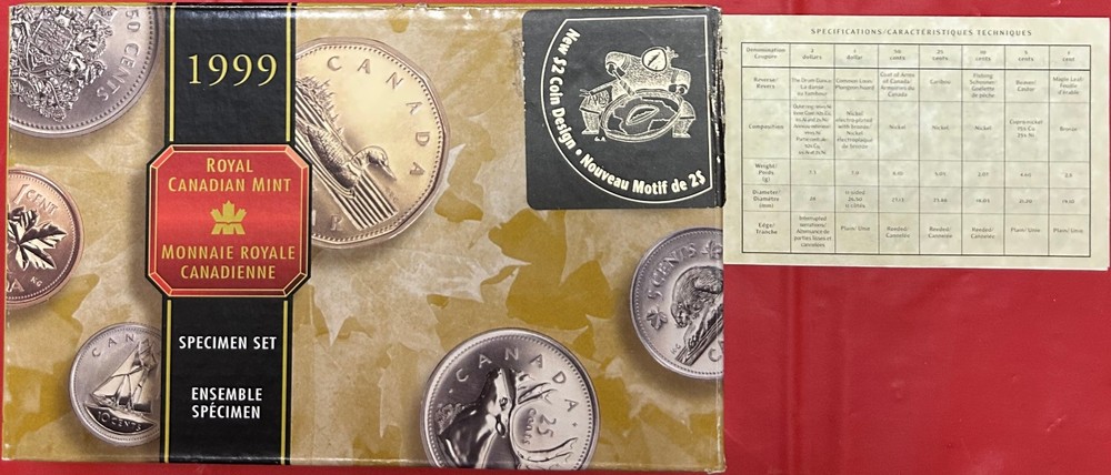 1999 Canada Nunavut Specimen Set Plus COA & Box