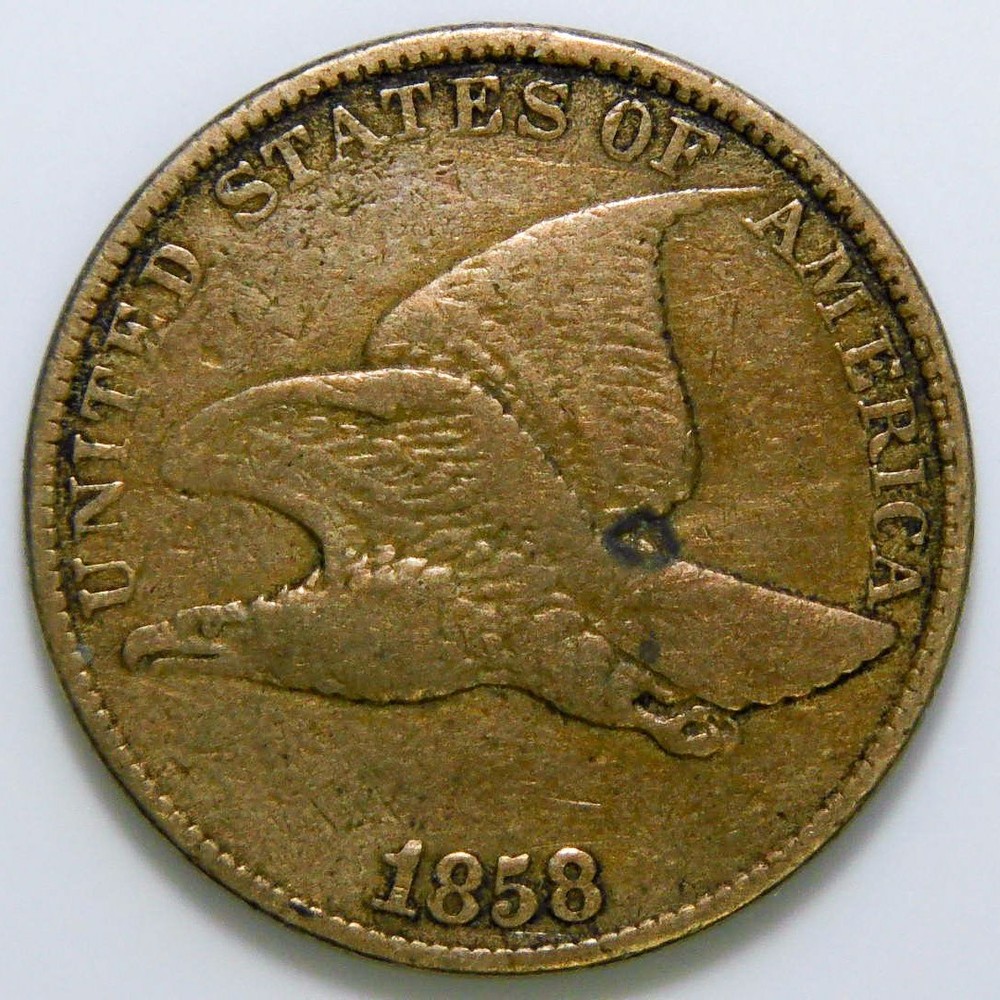 1858-LL Flying Eagle Cent VF details k498