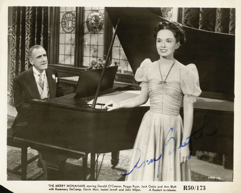 ANN BLYTH - PRINTED PHOTOGRAPH SIGNED IN INK