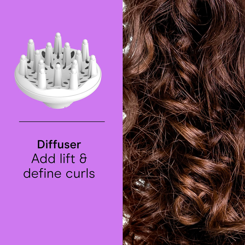 Double Ceramic Hair Dryer with Diffuser | Blow Dryer with Ionic Conditioning | I
