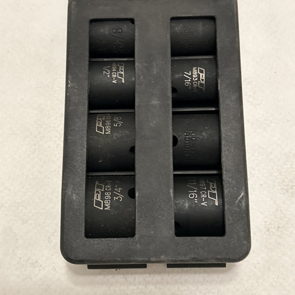 Performance Tool 8 Piece SAE Impact Socket Set 3/8" Drive M588DB