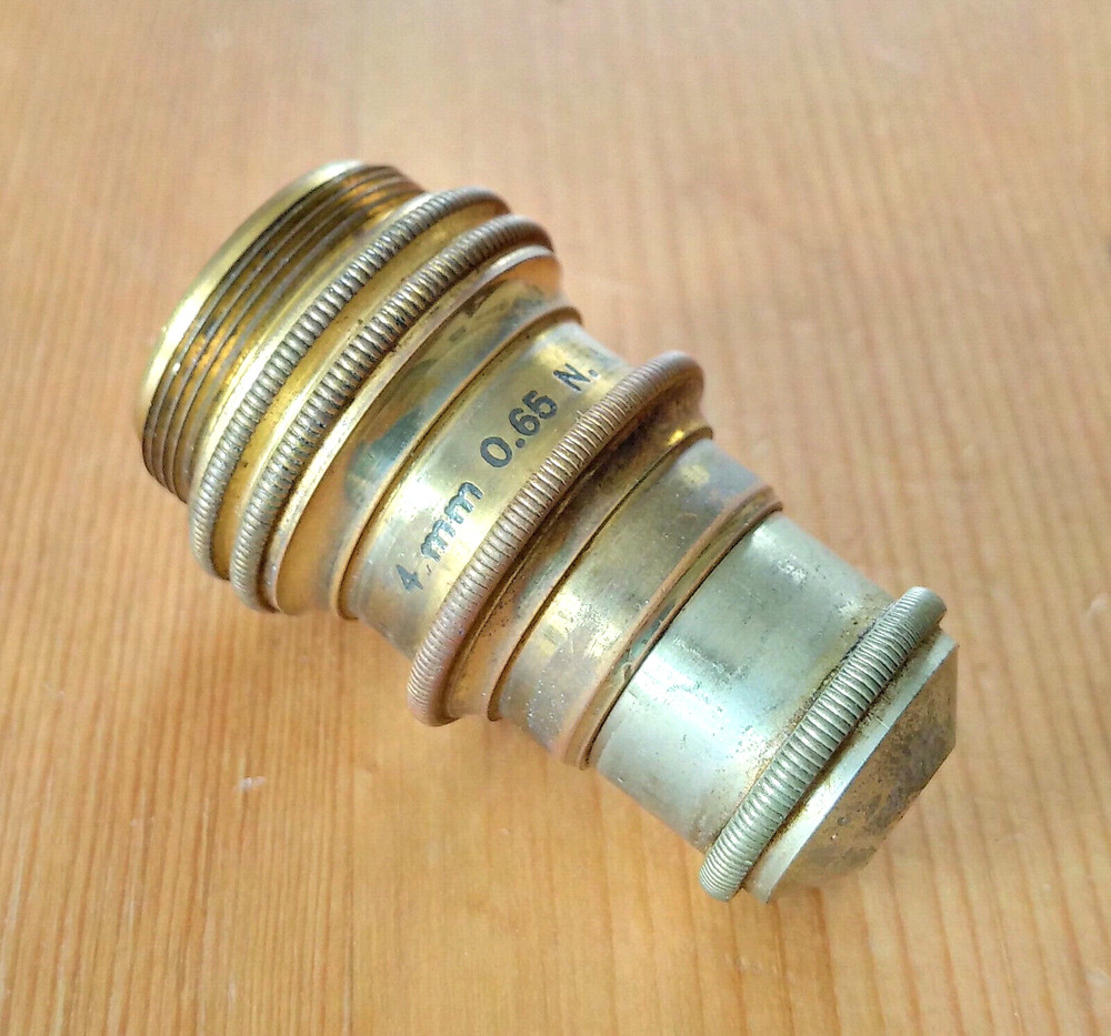 Vintage / Antique Bausch & Lomb Microscope Objective - 4mm 0.65