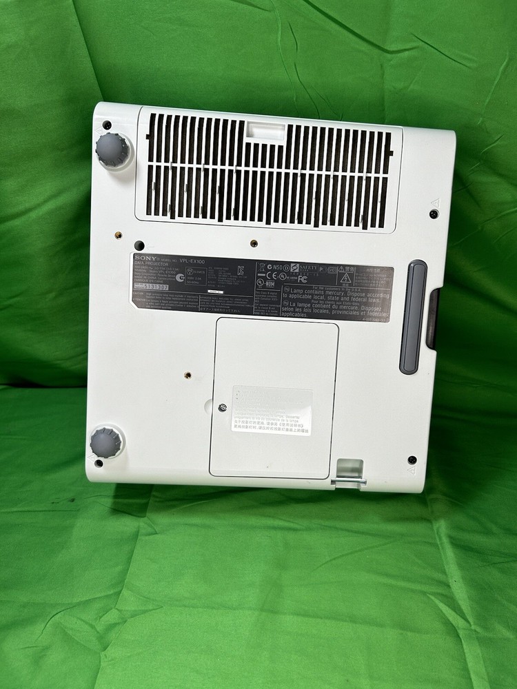 SONY DATA PROJECTOR white W/ Power Cable , Remote & Adapter VPL-EX100 *Tested*