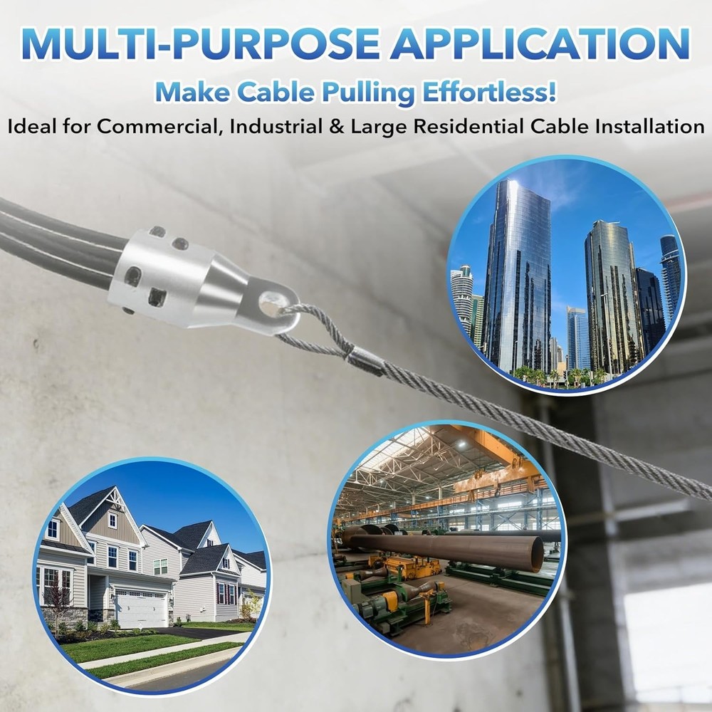 Wire Pulling Grip, 69705 Jr. Wire Puller Attachment Head, Electrical Cable Tool
