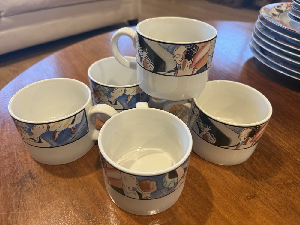 Sakura Tango 1993 Sue Zipkin Dinnerware Set 17 pc Super Nice !!!