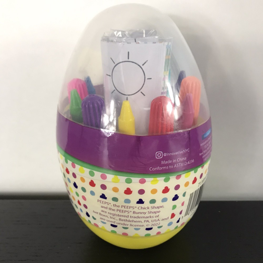 PEEPS ACTIVITY SET EGG INCLUDED MARKERS CRAYONS COLORING SHEETS & STICKERS