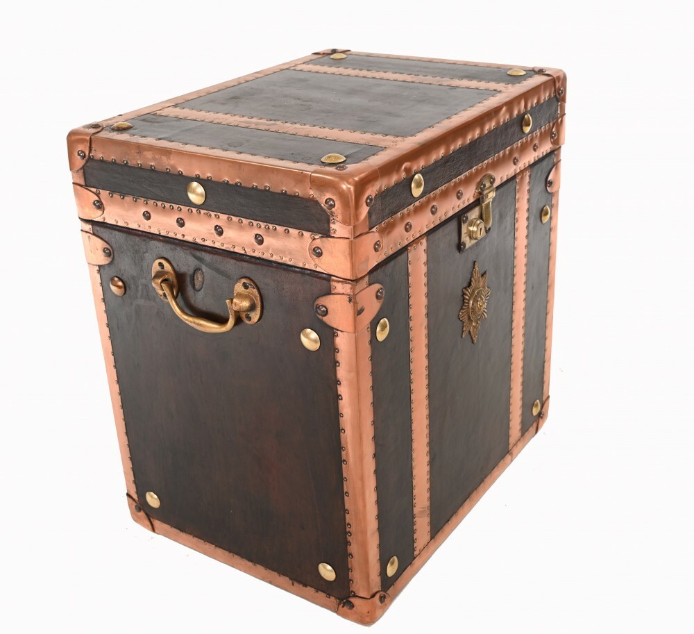 Steamer Trunk Luggage Box Case Side Table