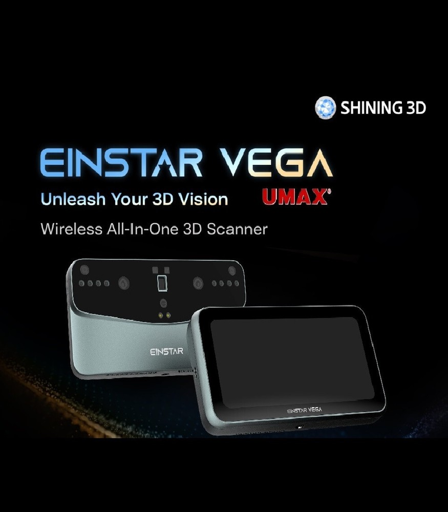 NEW EINSTAR VEGA-Wireless All-In-One 3D Scanner (SILVER BLUE) For MAC and PC
