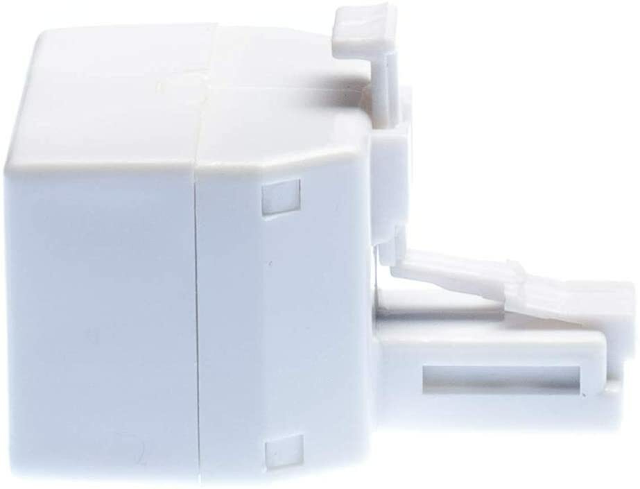 Duplex Modular Phone Wall Jack Adapter (WHITE) RJ11 - Splitter | Three Pack