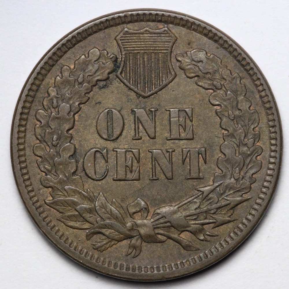 1893 Indian Head Cent Penny AU E162 GUNN