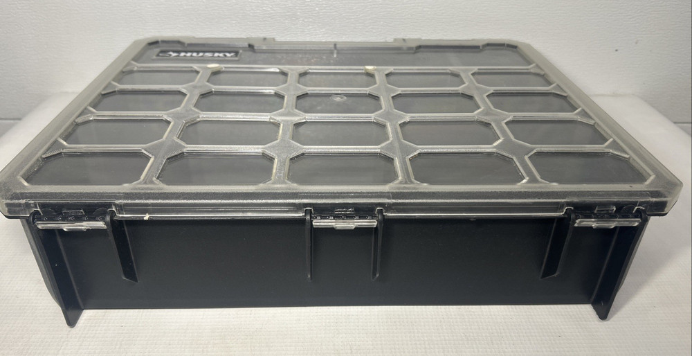 Husky Small Parts Tool Organizer Storage Hardware Case Toolbox 11 Compartments