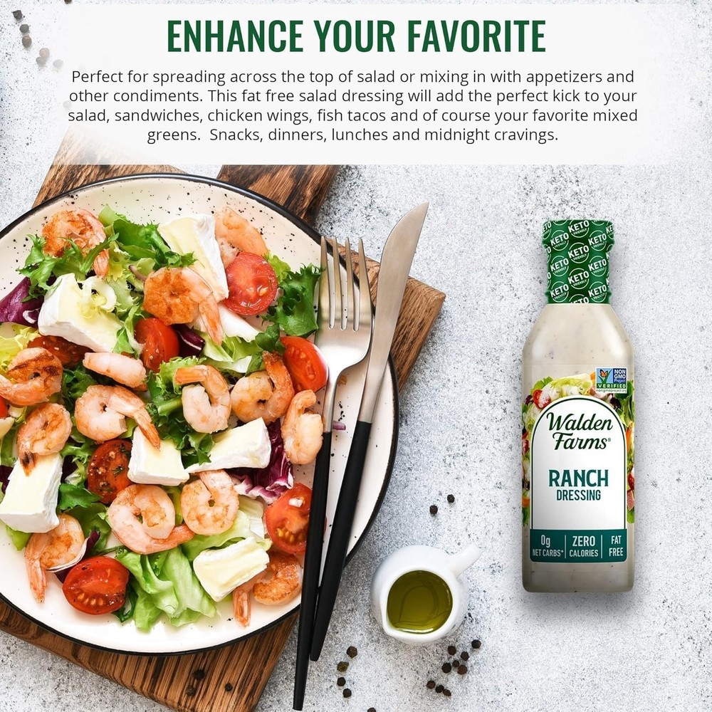 Zero-Calorie Keto-Friendly Ranch Dressing - 2 Pack