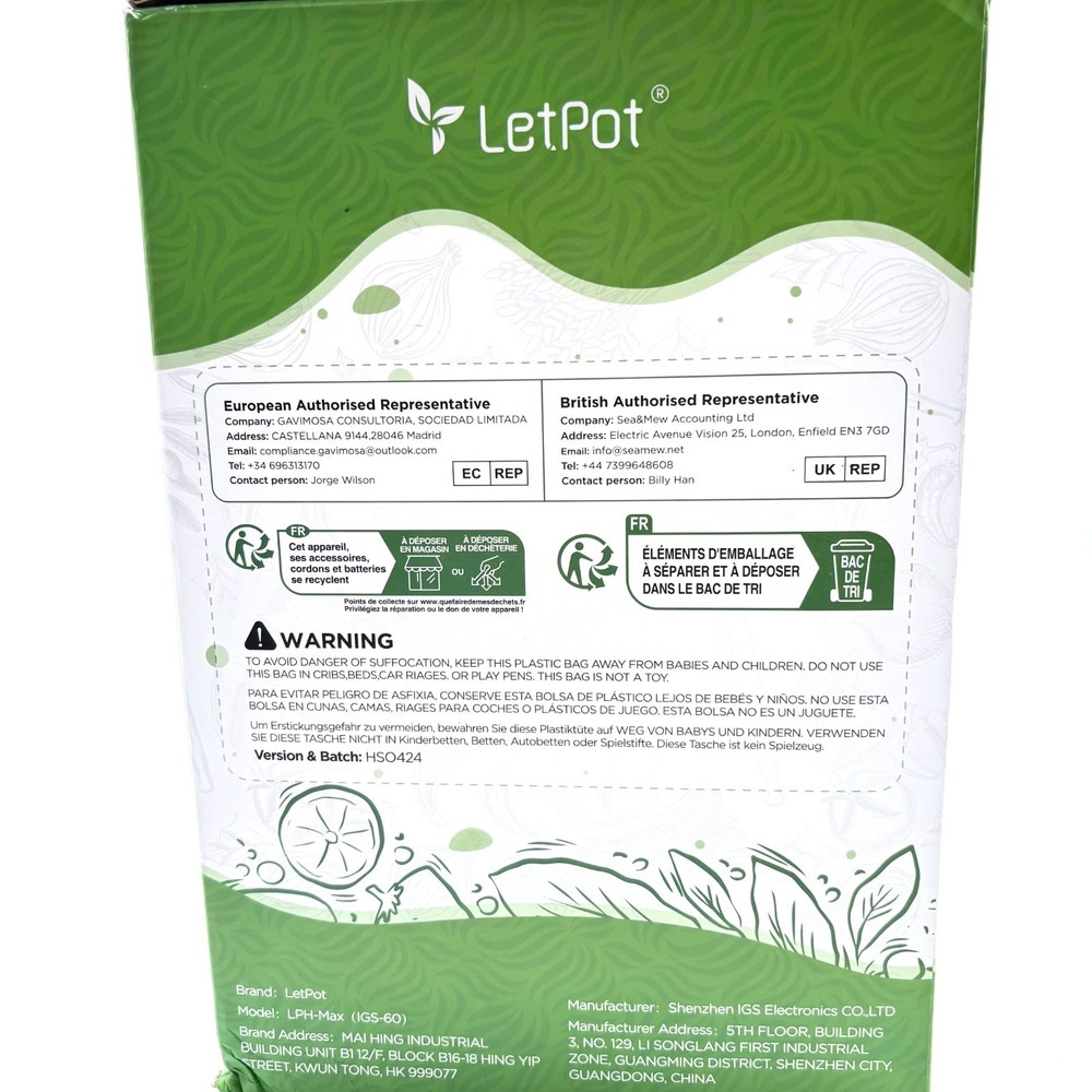 LetPot LPH-MAX Smart 4 in 1 Hydroponics Growing System With Auto-Adding Nutrient