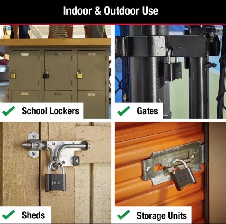 Master 178D Lock, Set Your Own Combination Lock, Weatherproof Code Lock
