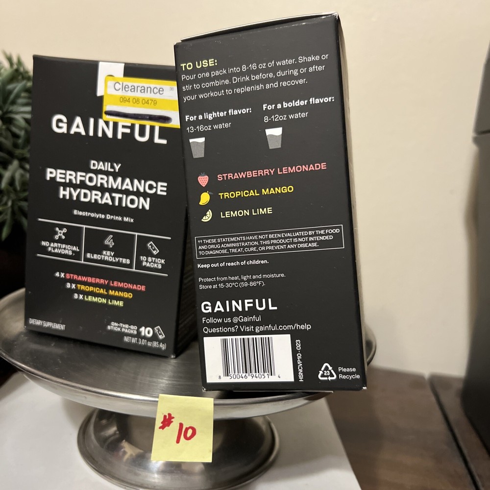 Gainful Hydration Packets Variety Pack Decaffeinated w/ Electrolytes 2 Pack