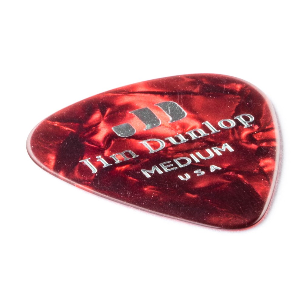 Dunlop Guitar Picks 12 Pack Celluloid Red Pearloid Medium .73mm