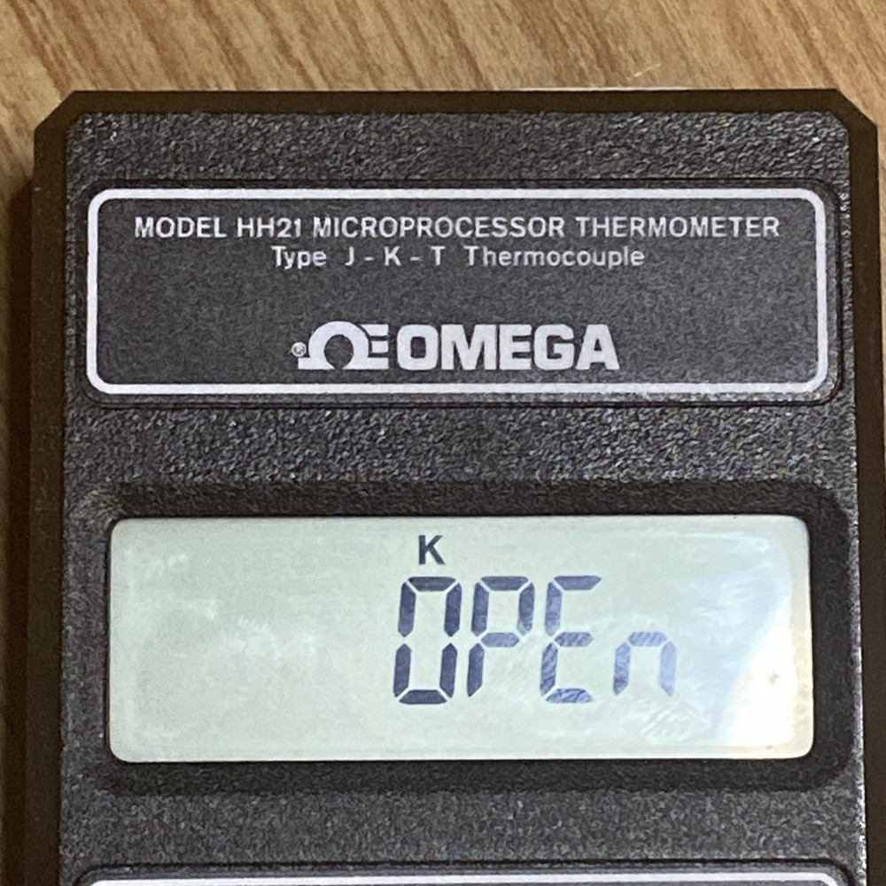 Vtg Omega HH21 Microprocessor Thermometer Works But Untested No Probe