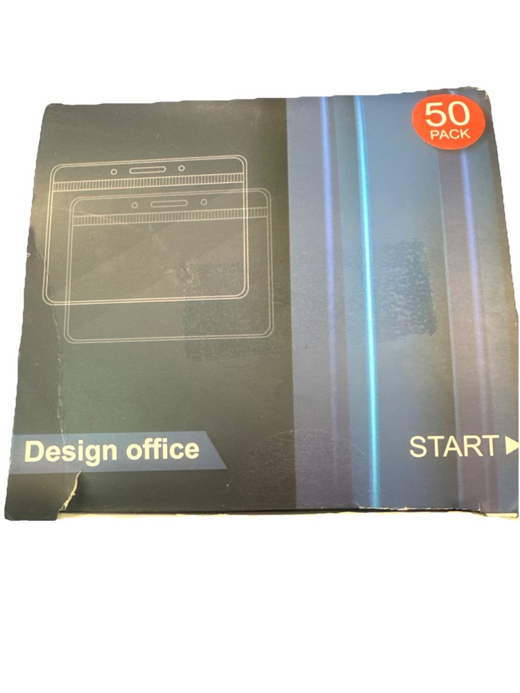 50 Pack Badge Holder Clear