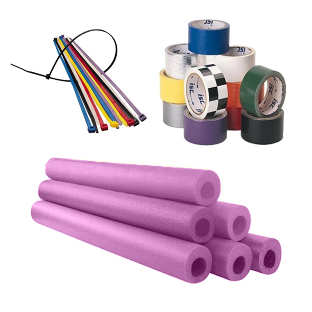 Foam Roll Bar / Cage Padding Installation Kit, Purple
