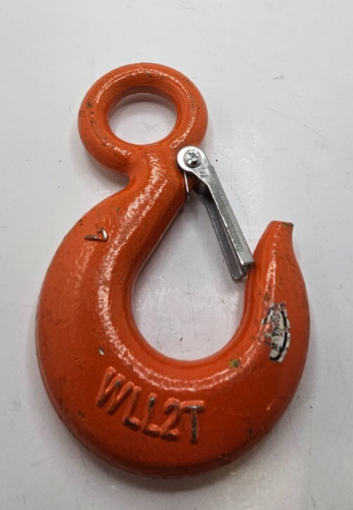 ALLOY WLL2T RIGGING HOOK WITH LATCH - ALL ORANGE