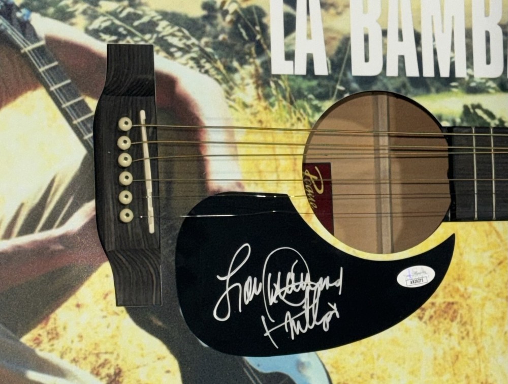 LOU DIAMOND PHILLIPS SIGNED CUSTOM ACOUSTIC GUITAR LA BAMBA JSA COA