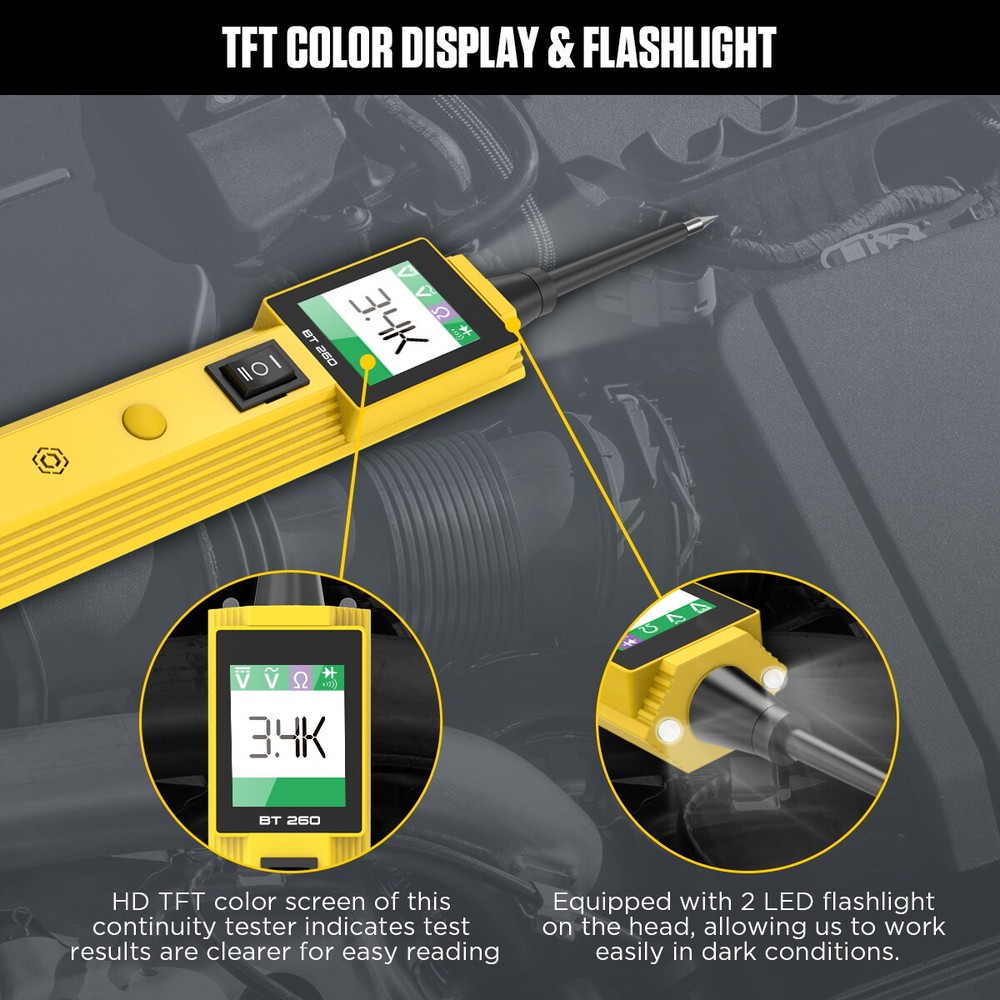 Electrical 24V 12V Car Circuit Tester Probe Kit DC AC Diode Alternator Analyzer