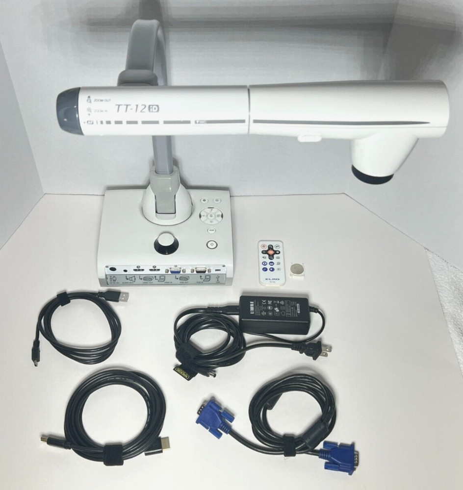 Elmo TT-12id Digital Interactive Document Visual Presenter Camera w/Accessories