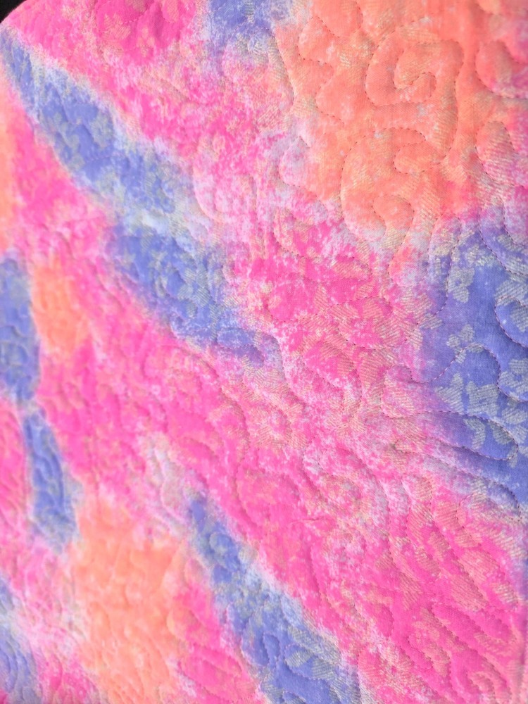 Handmade Quilted Table Runner Easter Eggs Rainbow glittered reversible bright