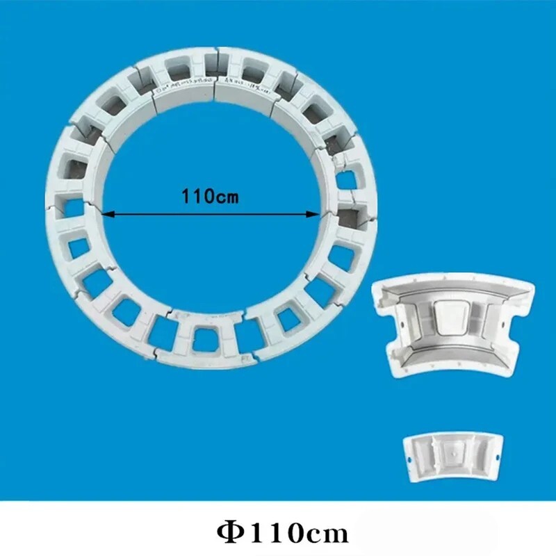 Round Concrete Block Brick Plastic Mold Set Ground Circle Module Mould 110 cm