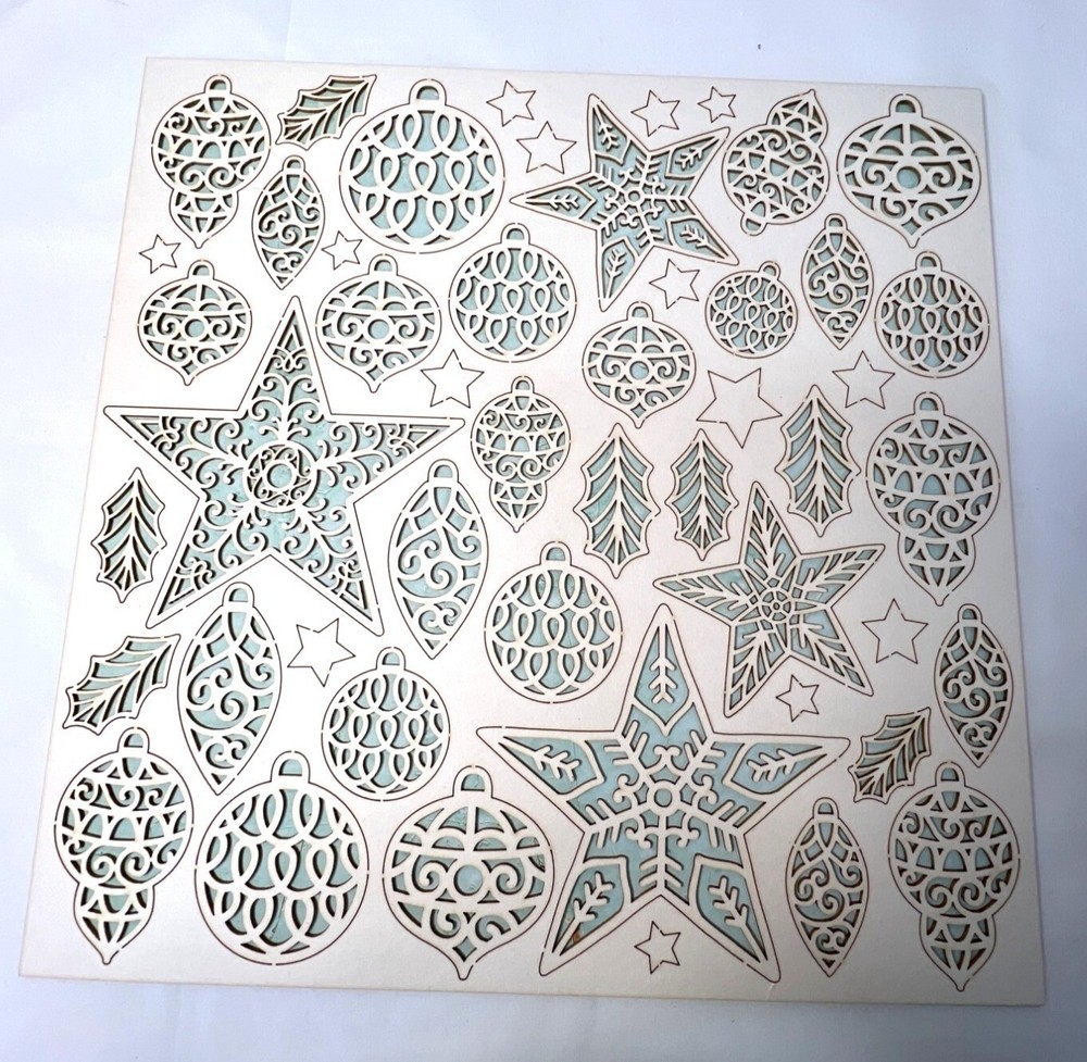 Mintay Chippies Chipboard Decor Elements Ornaments Set  MT-CHIP2-D35 Christmas