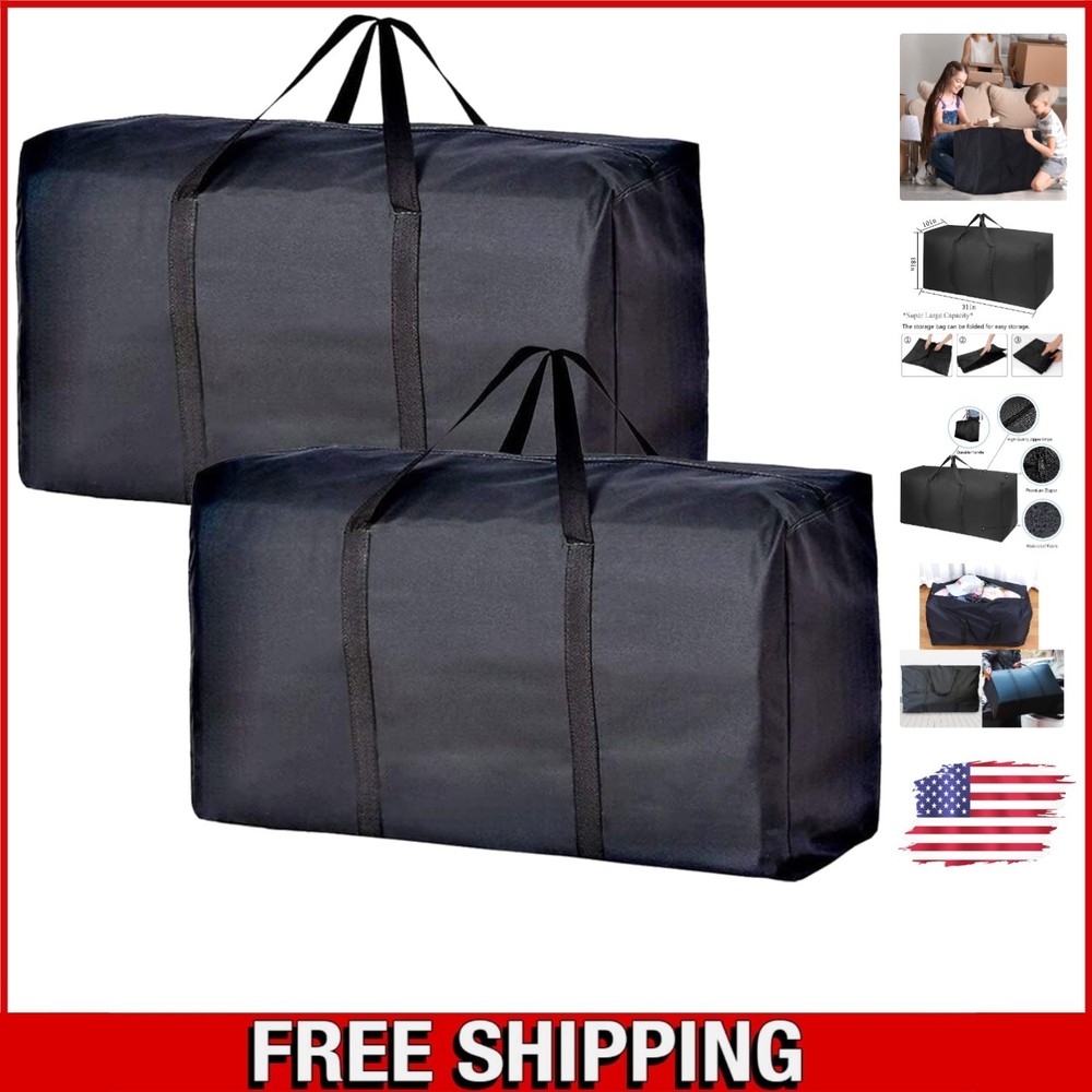 Foldable Moving Totes - 31'' x 18'' x 10'' with Sturdy Handles - 2 Pack