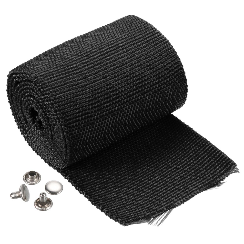 6.6Ft*60mm Polyester Rope Protector Cable Cover Rope Protective Sleeve Black