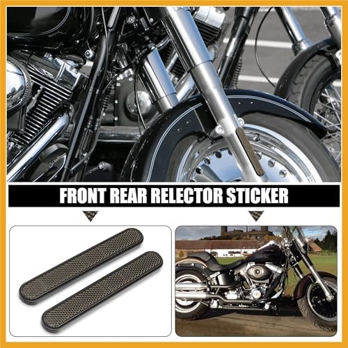 Front Lower Fork Reflector Sticker Rear Saddlebag Reflective Cover Universal