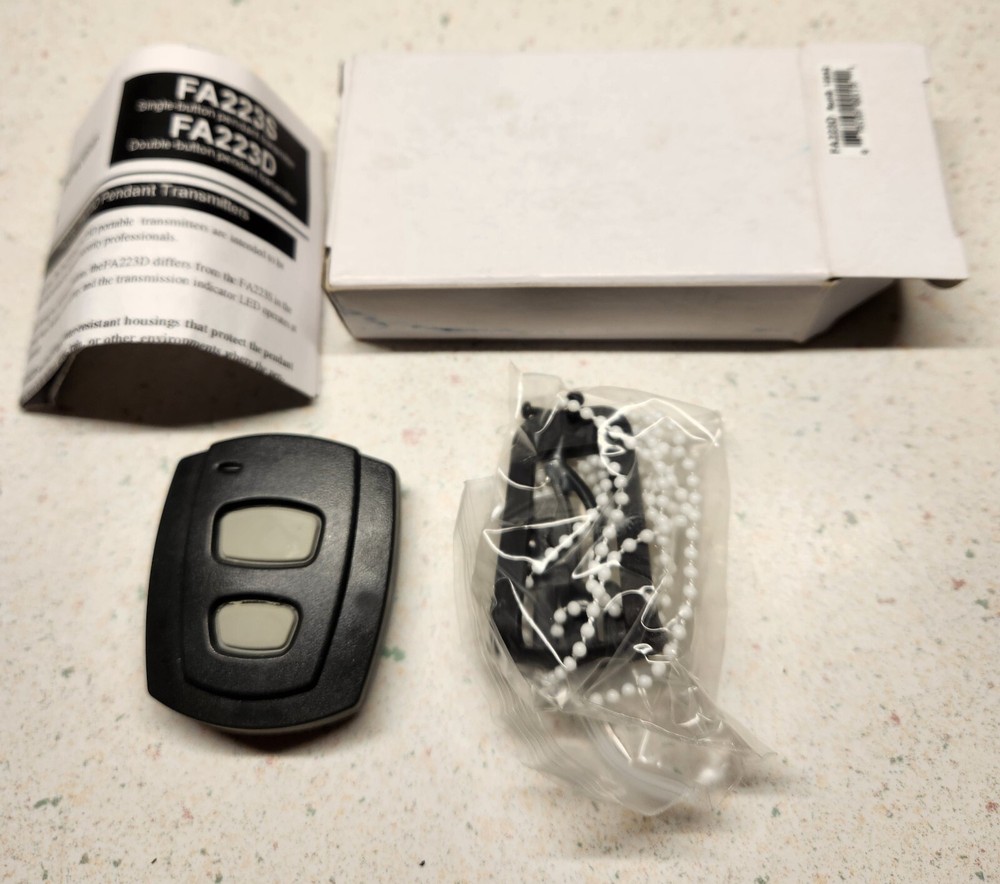 Inovonics FA223D Double-Button Hold Up Transmitter, Pendant, Blk (NEW)