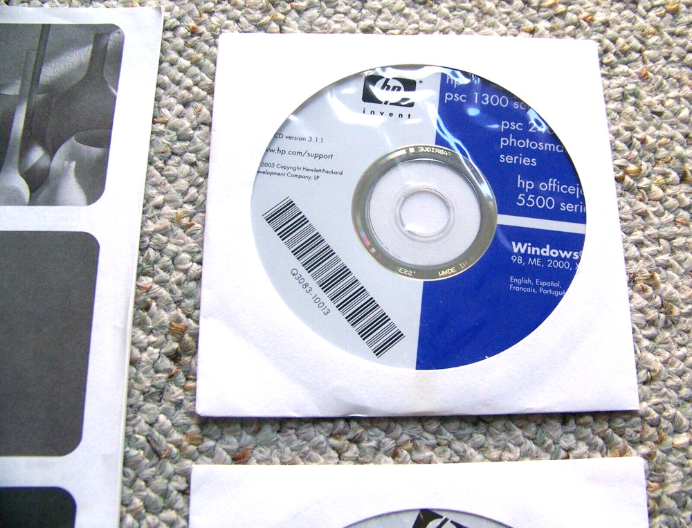 hp psc 1300 2400 photosmart series officejet REFERENCE BOOK & SOFTWARE DISCS